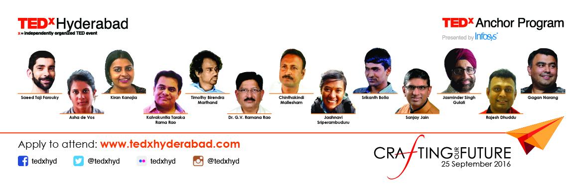 Register and Reserve Your Seat for TEDxHyderabad 2016