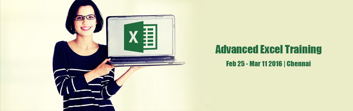 Book Online Tickets for  ADVANCED EXCEL Training conducted by pr, Bengaluru. Dear Professionals !!
 Exclusive training on ADVANCED EXCEL for corporates,Executives , Working staffs and any graduates seeking to obtain high quality professional approach to their career . We welcome to attend these classes and get benif