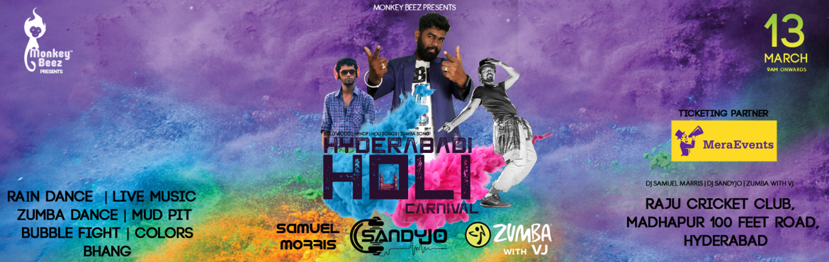 Hyderabadi Holi Carnival,  Hyderabad Holi Festival,  Holi Festival 2017, Rang Barse 2014, 
