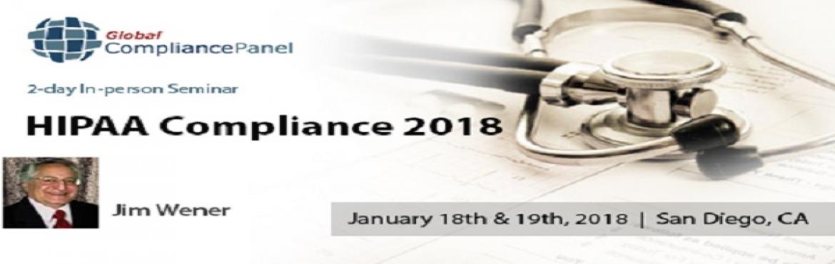 Book Online Tickets for What is the HIPAA Compliance | HIPAA Pri, San Diego.  
 
 
Overview: 
 
 
 
This two-day seminar takes the participants through HIPAA compliance from start to compliance.
 
The first presentation explains the history of HIPAA, why it came to being and its evolution. T