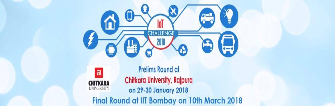 Book Online Tickets for IOT CHALLENGE PRELIMS - CHITKARA UNIVERS, Rajpura. IoT Challenge 2018 is India\'s 2nd National Level Event based on Internet of Things (IoT), organised by i3indya Technologies which will be held at Radiance 2018 IIT Bombay on 10th March 2018 
Event Flow Chart
 

Prelims at 8+