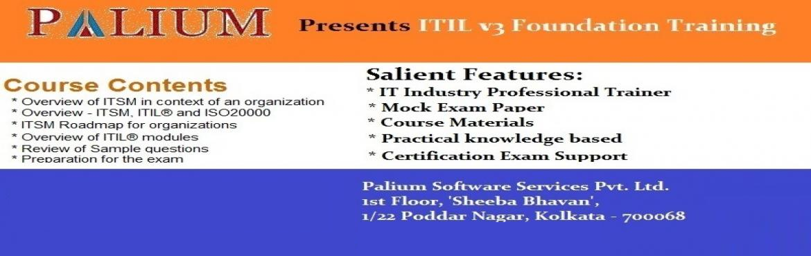 Book Online Tickets for ITIL Foundation v3 Certification Trainin, Kolkata. Overview
Our two-day ITIL®  Foundation v3 Certification training course gets you ready to take the certification exam.
This is a classroom training program that:

Is designed for IT professionals responsible for implementing IT Service Manag