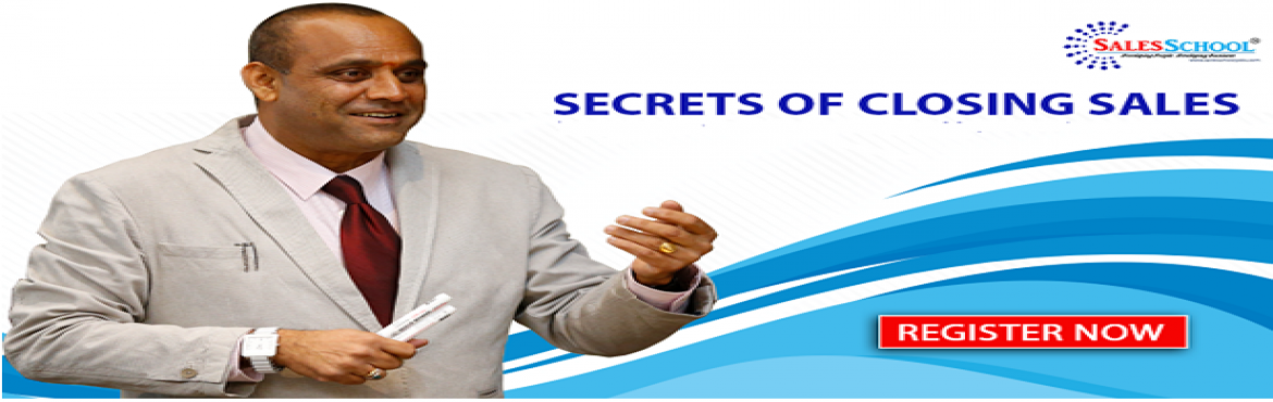 Book Online Tickets for Secrets Of Closing Sales, Bengaluru.  Secrets Of Closing Sales Workshop is designed by Mr. Amar Reddy, one of the top ten Sales Coach in India
The objective of the training is to train on a set of tools & techniques to sell more.
After attending this 1 Day Workshop you will abl