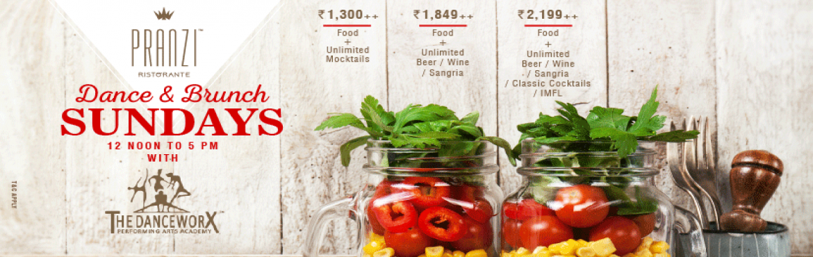Book Online Tickets for Dance n Brunch Sundays of Street Jazz Wo, Mumbai.  












​International Dance Day - Street Jazz Workshop with DanceWorx - \'Dance n Brunch\' with us at Pranzi Ristorante and Lounge!​


​On the occasion of International Dance Day, we\'re​ celebrating with the perfect fusion o