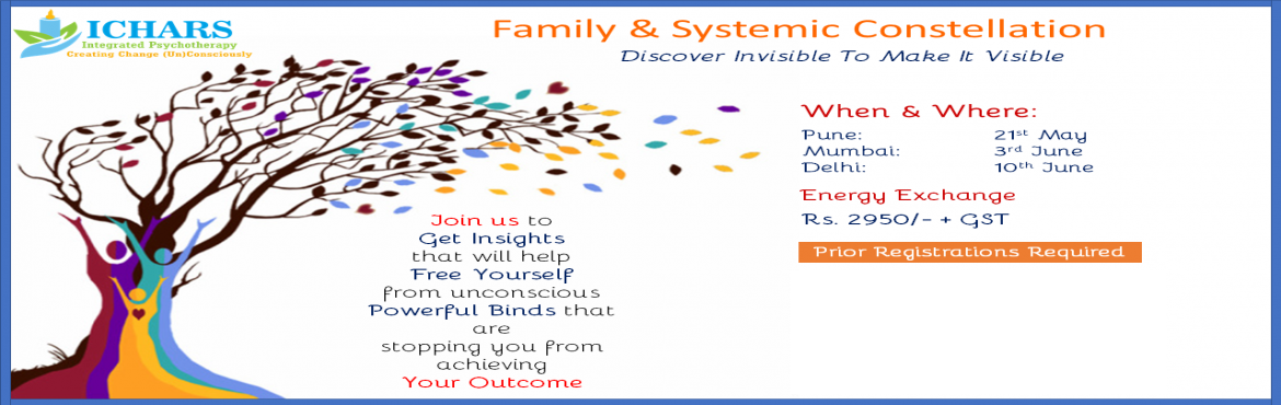 Book Online Tickets for Family and Systemic Constellation, Pune. Family and Systemic constellation is a powerful tool to get insights on issues related to one&rsquo;s personal and professional life. These insights lead to a shift in us, both at the level of conscious and unconscious. This shift helps us move close