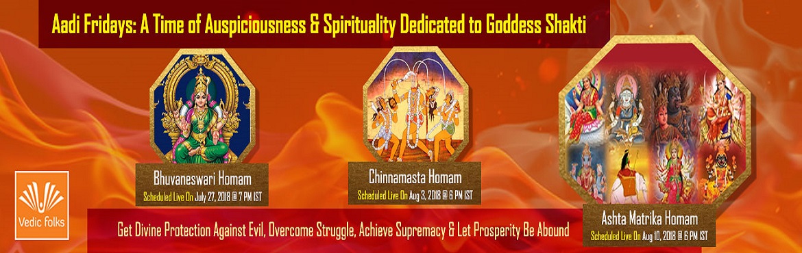 Book Online Tickets for Aadi Velli , Chennai. Aadi Velli Special Rituals
Get Divine Protection From all Evil Effects On Aadi Month When the Goddesses Powers Are Doubled
Scheduled Live On Four Fridays of Aadi Month (July 20, 27 & August 3, 10)
Aadi is the auspicous Tamil month (July 17th to A