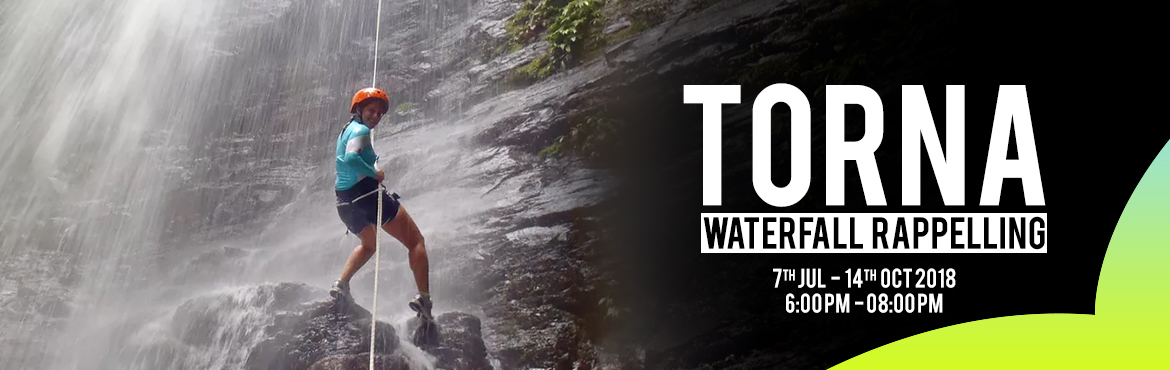 Book Online Tickets for Torna Waterfall Rappelling by Plus valle, Pune. TORNA WATERFALL RAPPELLING
It is usually thought that rock adventure is over with the arrival of monsoon. But proving it wrong, Plus Valley Adventure is organizing a Torna waterfall rappelling event near Torna along a torrent and gushing 130ft waterf