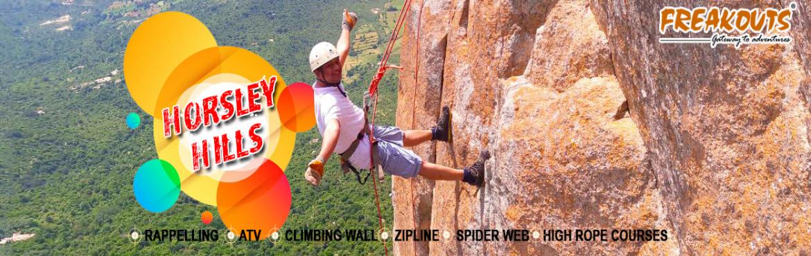Book Online Tickets for Horsley Hills Camping, Horsley Hi. 

Visit Horsley Hills campsite of Freakouts Adventure to do adventure activities like Rappelling, Trekking, Hiking, Camping and Kayaking. We will provide ATV also for kids to adults with safety equipment. Checkout full Itinerary of Horsley Hills