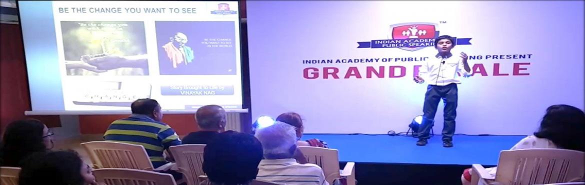 Book Online Tickets for Public Speaking Classes for Children in , Thane. Indian Academy of Public Speaking (IAPS) is a Bangalore based training company which specializes in imparting public speaking & grooming skills. IAPS has centers across Bangalore. They will be commencing operations in Mumbai from November 2018 wi