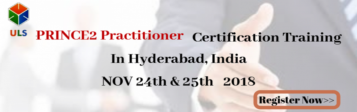 Book Online Tickets for PRINCE2 Practitioner CertificationTraini, Hyderabad. Ulearn System\'s Offer PRINCE2 Practitioner Certification Training Course Hyderabad, India.
PRINCE2® Foundation and Practitioner course will give you the theoretical and practical knowledge to clear the certifications and achieve organizational o