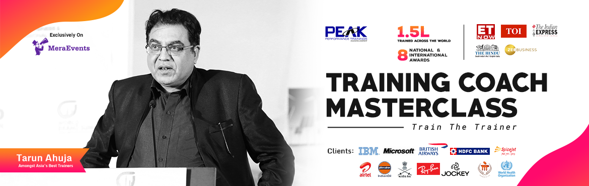 Book Online Tickets for 5 Days Train The Trainer Version 3.0 , Bengaluru. Fill The Form To Get More Info And An Instant Call Back - https://docs.google.com/forms/d/1mTsQ3DhHp-fSE9-mB3gZCdFGdhWi7JO5ujv9Z9PoGdk/editThis Program is a Intensive 05 Full days Program .
# This Program is personally conducted (all 05 Day