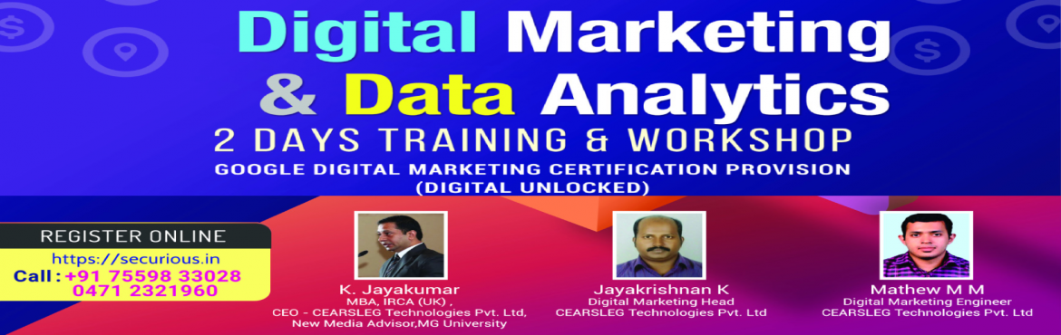 Book Online Tickets for Digital Marketing and Data Analytics Tra, Thiruvanan. The programme provides an overview of the latest best practices, digital marketing platforms , web analytics ,online trend analytics ,advertising and campaign planning etc.

News / Business contents optimization, data analytics, and collaborative tag
