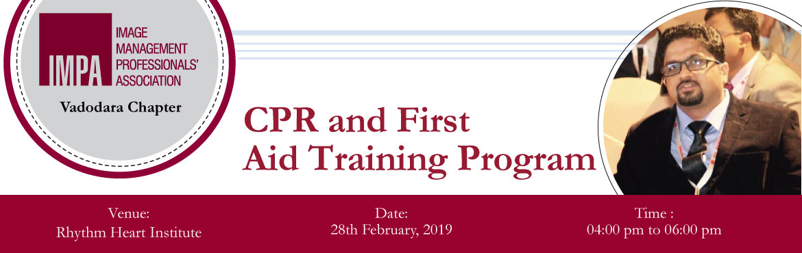 Book Online Tickets for CPR and First Aid Training Program, Vadodara. About Dr Ravirajsinh Gohil
 
Dr. Ravirajsinh was a resident at the Dept. of Anaesthesia, B.J. Medical College, Ahmedabad, from May 2005 to April 2008, and had learned every kind of Anaesthesia procedures like Spinal, Epidural, General and Region