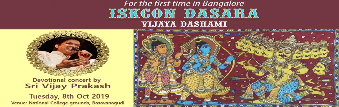 Book Online Tickets for ISKCON Dasara, Bengaluru. ISKCON Bangalore, for the first time, celebrates Dasara on Tuesday, October 8, 2019 in Bengaluru at National College grounds, Basavanagudi.
The celebrations of Dasara will commence with a Ramayana Costume Contest.
Sri Rama Taraka Yajna is performed b