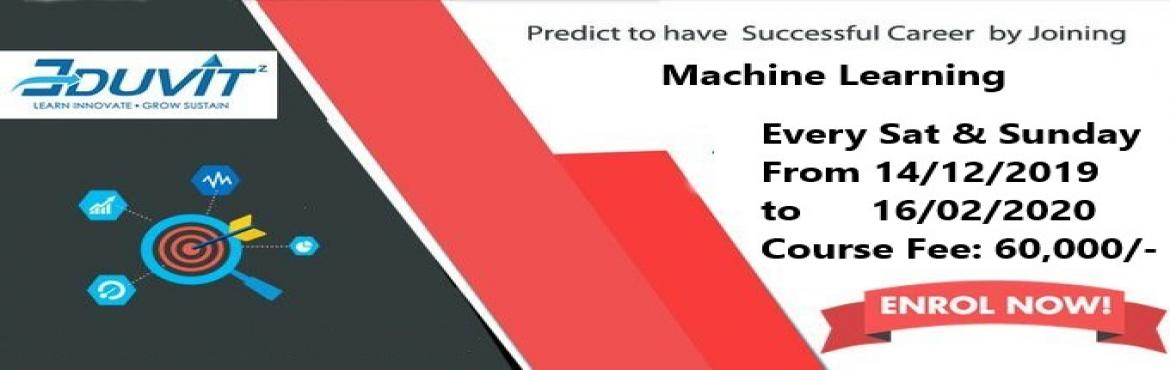 Book Online Tickets for Eduvitz Machine Learning Course, Hyderabad. Eduvitz Technologies
➢      Introduction
➢      Python Revisited and Tools for Development
-         Anaconda , Jupyter Notebook
 
➢   