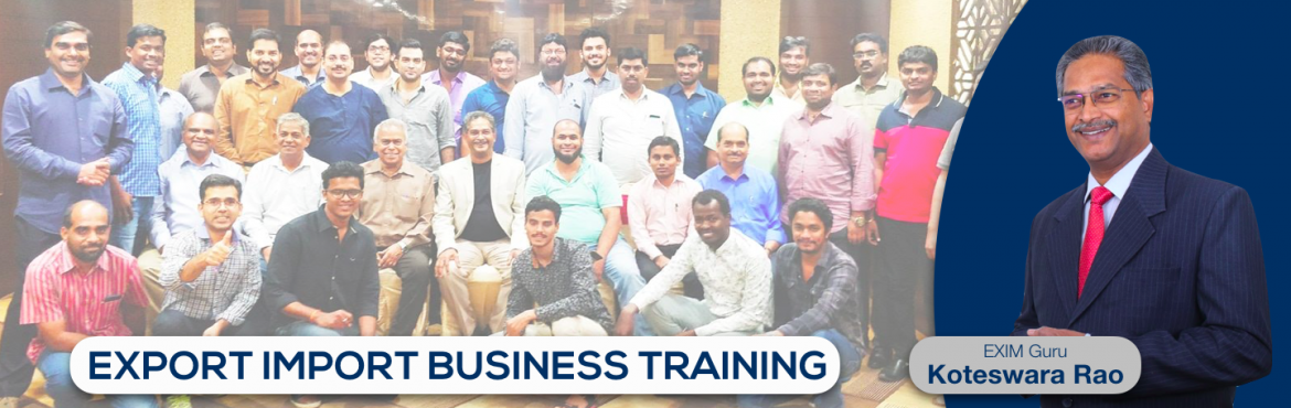 Book Online Tickets for Learn to Start Successful Export Import , Visakhapat. This Export Import Business training is aimed at Small and Medium companies who aspire to take their business to International markets. The workshop is conceived to help CEO /owner-managers / Senior executives of Indian companies who wish to develop 