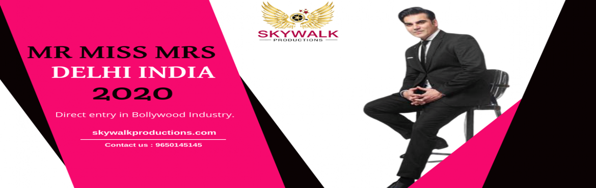 Book Online Tickets for Skywalk Productions Mr India 2020 Contes, New Delhi. Skywalk Productions Mr India 2020 Contest&nbsp;
Skywalk Productions is coming up with the new season of MR MISS MRS DELHI INDIA 2020.&nbsp; Great opportunity to all fresh models and actors to direct enter in Bollywood industry. Mr Miss Mrs Delhi Indi