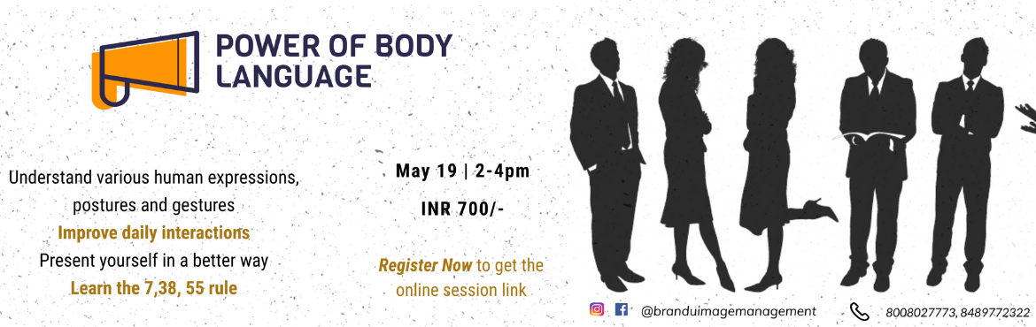 Book Online Tickets for Power of Body Language, Hyderabad. Ideal For:
- Business Owners- Professionals (IT Professional, Lawyers, CAs)- Students- Home Makers- Teachers and Professors
See IMMEDIATE BENEFITS In Just 2 Hours!Do you know how many facial expressions you make?
How many gestures? postures, stances?