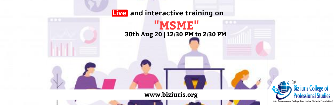 Book Online Tickets for Training program on MSME , . Are you a consultant for business Registration? Or a consultant for a business license? Or a loan executive? Or a business advisor? Or an emerging entrepreneur? And your enterprise falls under micro, small or medium-scale enterprise sector?

 


