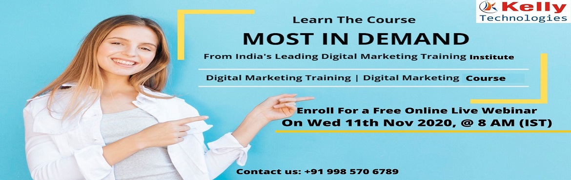 Book Online Tickets for Enroll For Digital Marketing Free Webina, Hyderabad.  
About The Event:
Digital Marketing is undoubtedly one of the leading online marketing platforms & is the buzz word across various business domains. In response to the numerous benefits of Digital Marketing, most of the enterprises are read