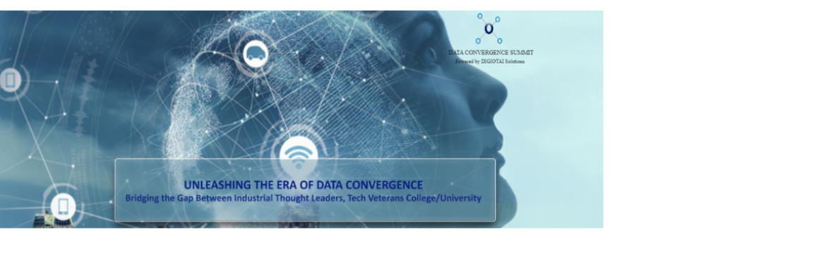 Book Online Tickets for DATA CONVERGENCE SUMMIT, .  

DATA CONVERGENCE SUMMIT (DCS) is a flagship summit of DIGIOTAI solutions inc., focusing on CONVERGENCE of emerging technologies.
Having built the world\'s first pilots on IoT, ML, AI we know that siloed approach might not be enough to solve t