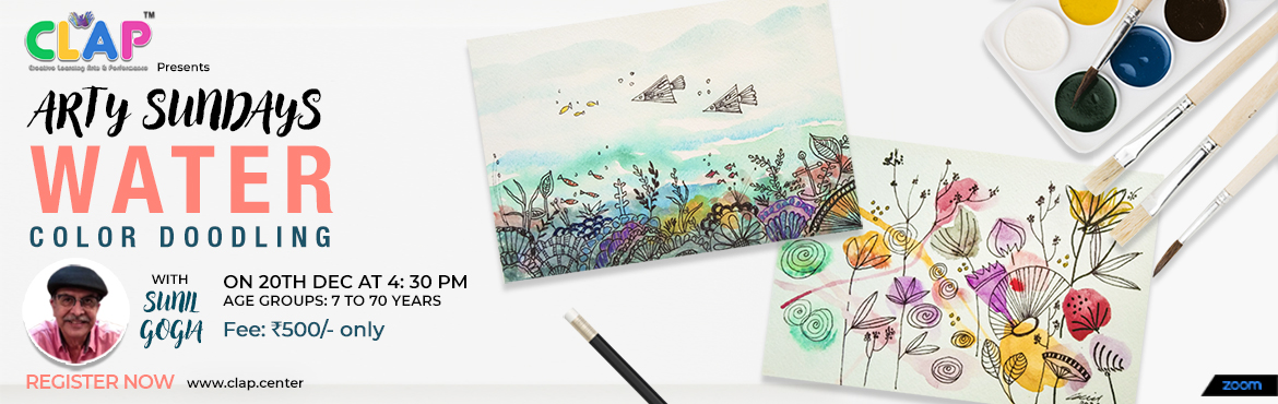 Book Online Tickets for CLAP presents one day Art workshop Water, Mumbai. Do you know? Watercolor doodles are a brilliant way to loosen up, challenge your creative brain, and have fun making something new and unexpected! Seems interesting!!!
 
CLAP presents one day Art workshop- watercolor doodling with Sunil Gogia on