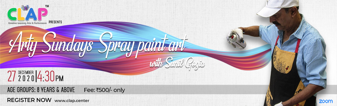 Book Online Tickets for CLAP presents one day Art workshop Spray, Mumbai. Spray paints have been famous among DIY project enthusiasts and artists. Not only does it offer a new product, but it also provides users with a different painting method. So learn spray painting at CLAP.
 
CLAP presents one day Art workshop-Spr