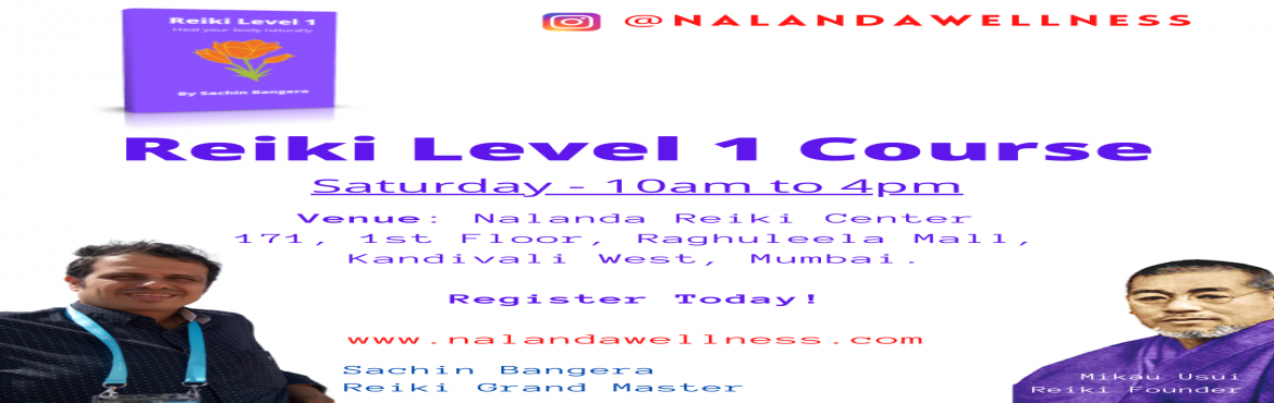 Book Online Tickets for Reiki Level 1 Course, Mumbai. Welcome to Nalanda Reiki Center. We regularly conduct Reiki courses in Mumbai, Thane, Navi Mumbai and other cities. We have more than 15 highly trained teachers who have many years of experience in practicing and teaching Reiki. 
Reiki level 1 course