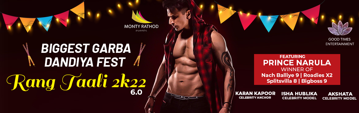 Book Online Tickets for RANG TAALI 6.0 BIGGEST GARBA NIGHT IN PU, Pune. RANG TAALI&nbsp;
THE BIGGEST NAVRATRI AT ONE OF THE BEST VENUE FOR GARBA DANDIYA : YASH LAWNS, BIBEWADIDATE : 30TH SEPTEMBER 2022 FRIDAYTIMINGS : 5PM TO 11PM
ENJOY YOUR GARBA DANDIYA NIGHT WITH PUNE\'S TOP :&bull; BOLLYWOOD DJS , &bull; HOST KARAN KA