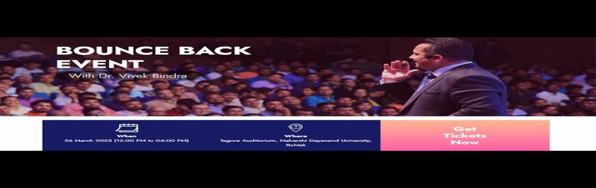 Book Online Tickets for Dr Vivek Bindra Event In Delhi, Delhi .  About the Event
Bada business is inviting you to a unique event - Bounce Back! This 3+ hours non-stop business event - will explore the steps to implement in the business.
 This will help you to understand how you can restart the business 