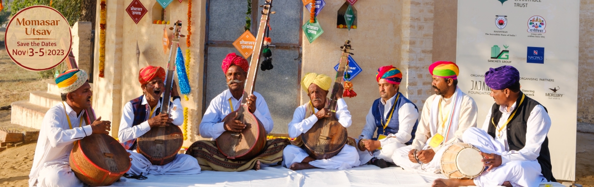 Book Online Tickets for Momasar Utsav 2023, Momasar.  
Momasar Utsav, a festival of Rajasthan’s living roots brings together over 200 folk artists and artisans from across seven cultural regions in Rajasthan.
Organised in Momasar, a beautiful village in Bikaner district of Rajasthan, this fr