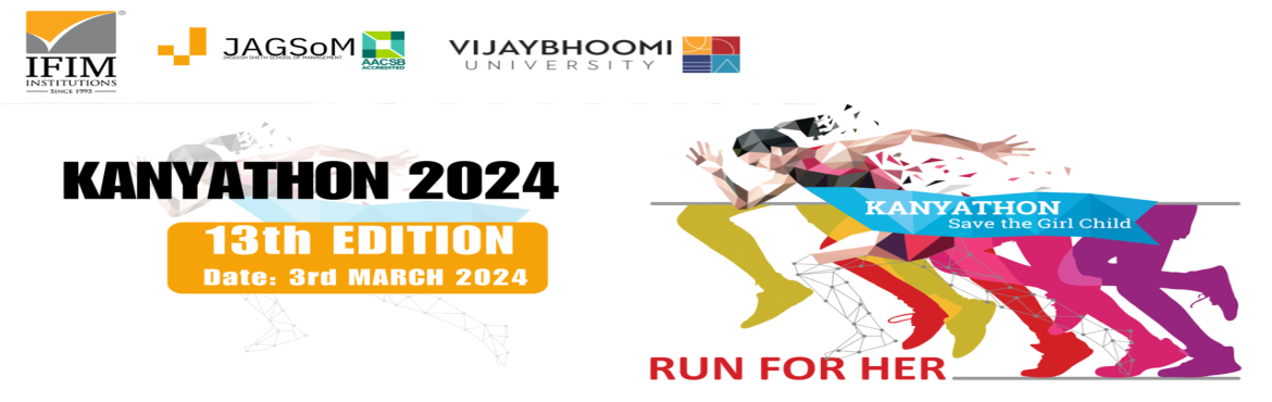 Book Online Tickets for Kanyathon 2024, Bengaluru. Kanyathon, an annual charity run organised by the students of our prestigious IFIM Institutions, and JAGSoM, is back with its 13th edition this year and the 3rd edition of Kanyathon at Vijaybhoomi University. We, as an institution have been giving ba