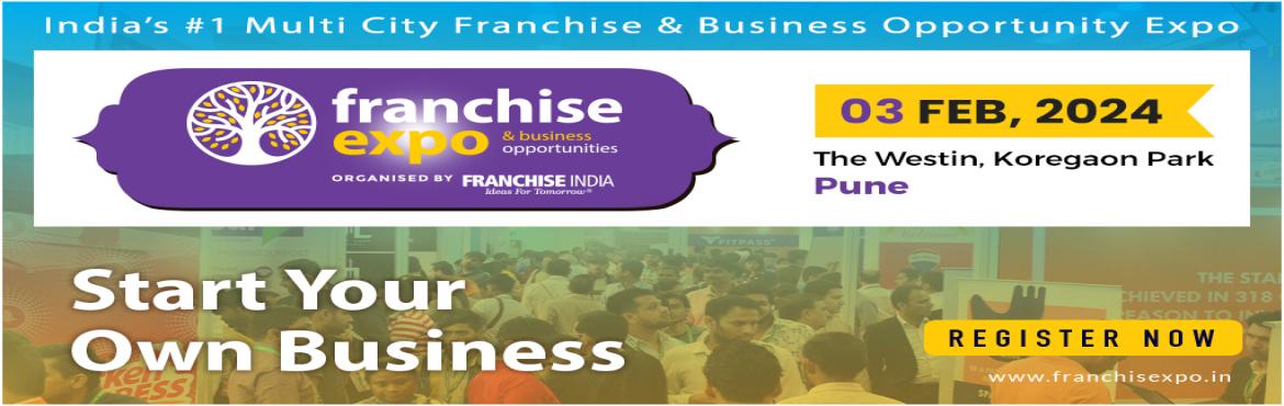 Book Online Tickets for Franchise Expo 2024 Pune, Pune. Franchise Expo is a new initiative from Franchise India Holdings Limited, giving a platform to investors, aspiring entrepreneurs, and business owners to conduct one-on-one meetings and discussions with prospective business buyers or partners looking 