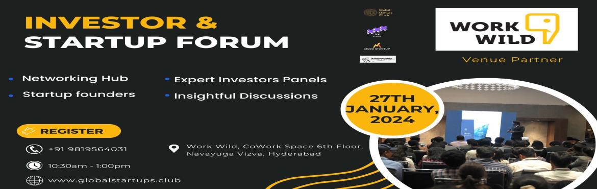 Book Online Tickets for INVESTOR And STARTUP FORUM , Hyderabad. &nbsp;
INVESTOR & STARTUP FORUM&nbsp;
&nbsp;
An investor and startup forum is a platform or event where investors entrepreneurs and other stakeholders gather to discuss and explore investment opportunities in emerging startups.&nbsp;
The event is