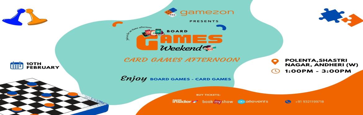 Book Online Tickets for Board Games Weekend, Mumbai.  
Board Games Weekend
 
Get ready for an exciting Board Games Weekend organized by Gamezon On February, 2024, Gamezon will host \