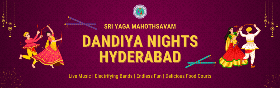 Book Online Tickets for Dandiya Nights Hyderabad Sri Yaga Mahots, Hyderabad. Join us for the thrilling Dandiya Nights in Hyderabad, presented by EK Group and organized by Guru Krishna Events, both renowned for hosting unforgettable cultural celebrations. This event promises an evening packed with lively Dandiya dance, fun Gar