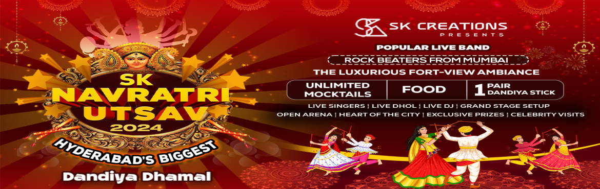 Book Online Tickets for SK Navratri Utsav 2024 (Hyderabads Bigge, Secunderab.  
From colorful outfits to lively beats, Fort View’s Dandiya night has it all! ???????? Can’t get enough of the festive vibes.
 
Hyderabad is now ready to witness the most awaited and smashing event of SK Nav