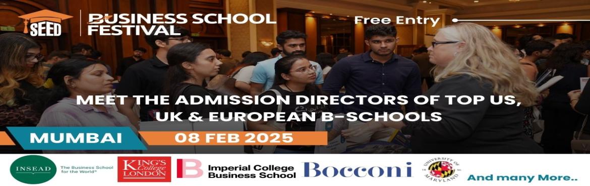 Book Online Tickets for SEED Business School Festival- Mumbai, Mumbai. SEED Business School Festival - Mumbai
Hey there, future global business leaders! Join us at The St. Regis, Mumbai for an exciting event where you can explore opportunities to study at top ranked Business Schools.
Who will you meet?

Imperial College