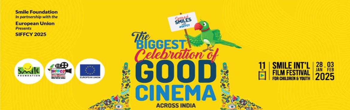 Book Online Tickets for SIFFCY 2025: Smile International Film Fe, New Delhi. The 11th edition of the Smile International Film Festival for Children & Youth (SIFFCY) will take place from January 28 to February 3, 2025. This event will be held in a hybrid format, with key activities like the Opening Ceremony and Awards Nigh