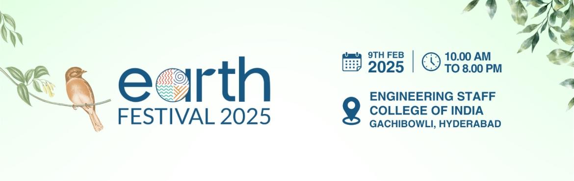 Book Online Tickets for  EARTH FESTIVAL 2025, Hyderabad. The Naimisham Earth Festival 2025Crafting new horizons of sustainability and sensitivity
Welcome to the Naimisam Earth Festival 2025 . Come, explore, and connect with eco-conscious innovators, creators, and dreamers, as we celebrate life on earth and