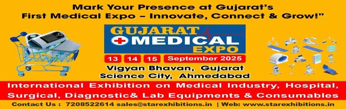 Book Online Tickets for Gujarat Medical Expo, Ahmedabad. &nbsp;
&nbsp;
Gujarat Medical Expo from 13th to 15th September 2025 at Vigyan Bhavan, Gujarat Science City, Ahmedabad. It is an International Exhibition on the Medical Industry, Hospital & Surgical Equipment, Diagnostic & laboratory appliance