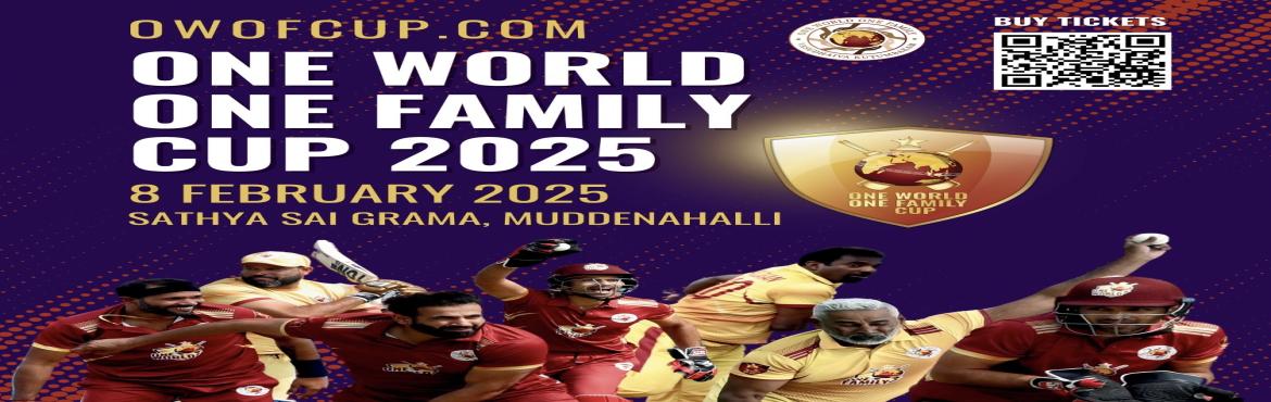 Book Online Tickets for 2nd edition of the One World One Family , Sathya Sai. The One World One Family Cup is back for its second thrilling showdown in 2025!&nbsp;
This year, cricket legends from India and Sri Lanka unite for an epic match that goes beyond the game.
It&rsquo;s cricket for a cause &ndash; every run and every mo