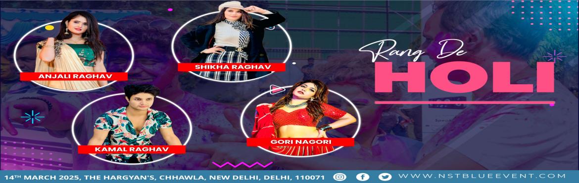 Book Online Tickets for Rang De Holi Fest 2025 Holi Dhamaal with, New Delhi.  




Holi, the festival of colors, will be celebrated on March 14, 2025, bringing joy, togetherness, and the spirit of unity. This vibrant festival marks the arrival of spring and the victory of good over evil.




On this day, people across India 