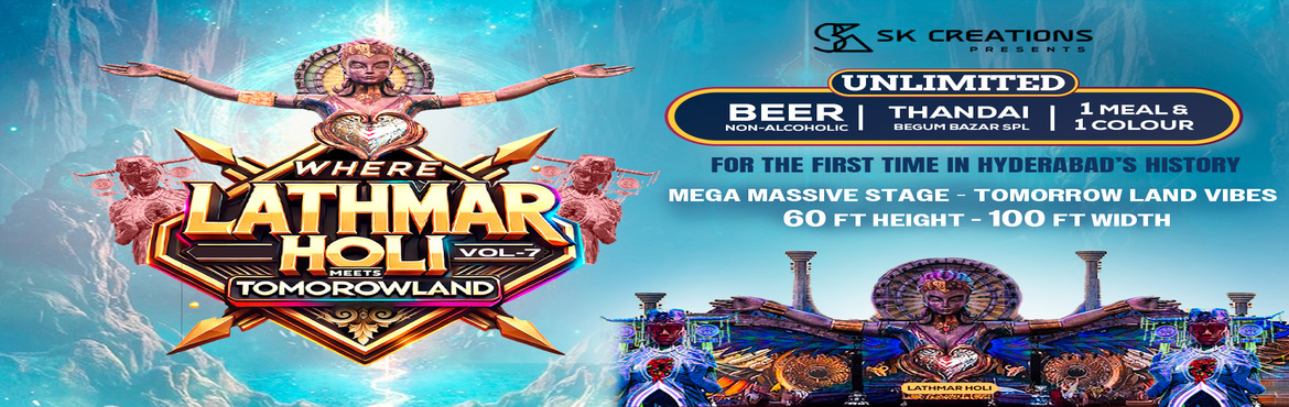 Book Online Tickets for Lathmar Holi 2025 Vol 7 Hyderabads Bigge, Hyderabad. 
Experience Tomorrowland Vibe In Hyderabad...
🔥 𝐇𝐈𝐒𝐓𝐎𝐑𝐘𝐈𝐍𝐓𝐇𝐄𝐌𝐀𝐊𝐈𝐍𝐆!🔥The 𝐅𝐈𝐑𝐒𝐓-𝐄𝐯𝐞𝐫𝟔𝟎
 
𝐋𝐚𝐭𝐡𝐦𝐚𝐫𝐇𝐨𝐥𝐢is taking things to a who