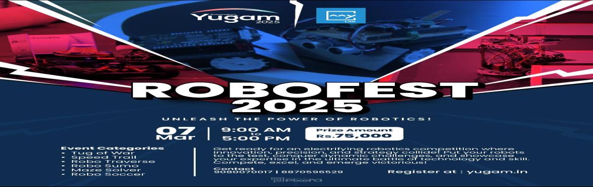 Book Online Tickets for Robo Fest , Coimbatore. 
Robo Fest is an electrifying robotics competition where young innovators and engineers put their creations to the test in thrilling challenges. Each event pushes the limits of speed, strength, and intelligence, making it the ultimate battleground fo