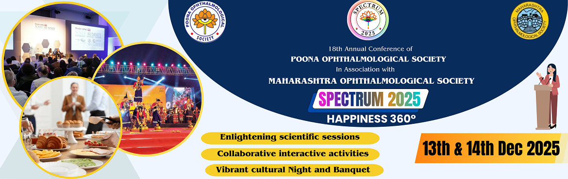 Book Online Tickets for PayPal Testing Sai Kiran 1, Pune.   
Dear friends, 
It is with an immense pleasure, that we announce POS SPECTRTUM 2025, the 18th Annual Conference of Poona Ophthalmological Society in association with Maharashtra Ophthalmological Society. 
Dates: 13-14 December 2025.
Venue: 