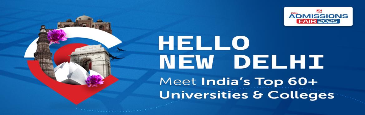 Book Online Tickets for 20th Admissions Fair - New Delhi, New Delhi.  
Meet Top 50+ Universities & Colleges from across India all under one roof!
📌 Why Attend?✅ Interact with the Admission Teams✅ Get on-spot application offers✅ Avail merit-based scholarships✅ Choose from 200+ programmes✅ Know about t