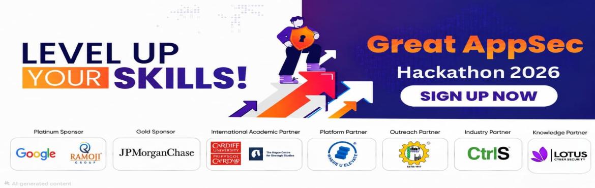 Book Online Tickets for Great AppSec Hackathon 2026, . 
Great AppSec Hackathon 2026
The Great AppSec Hackathon is a nationwide competition, under Cybersecurity Centre of Excellence(CCoE) App Security Champion virtual programme, to provide college students with a platform to solve some of the critical cha