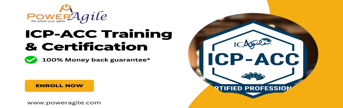 Book Online Tickets for ICP-ACC: IcAgile Training Certification , .  
We are coming up with IcAgile ICP-ACC Training Certification on 25 July 2025 (05PM-10PM-IST) 26-27 July 2025 (10AM-06PM-IST) Weekend.__________________________________________________________________
21 Hours of Online Live Virtual Class.Lifetime 