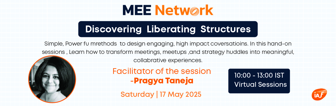 Book Online Tickets for Curating Meaningful Conversations with L, . 
Curating Meaningful Conversations with Liberating Structures
What if your next conversation sparked ideas you hadn\'t imagined ?
What if your next meeting left you energized instead of drained ?
Join us for a dynamic, hands-on session that introduce